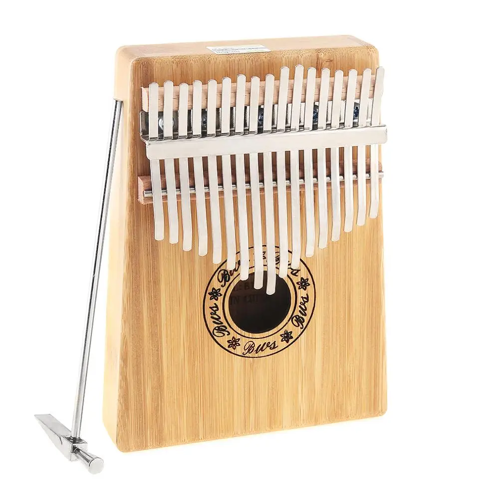 Пианино для большого пальца 17 клавиш Kalimba одиночная доска Бамбуковая Mbira