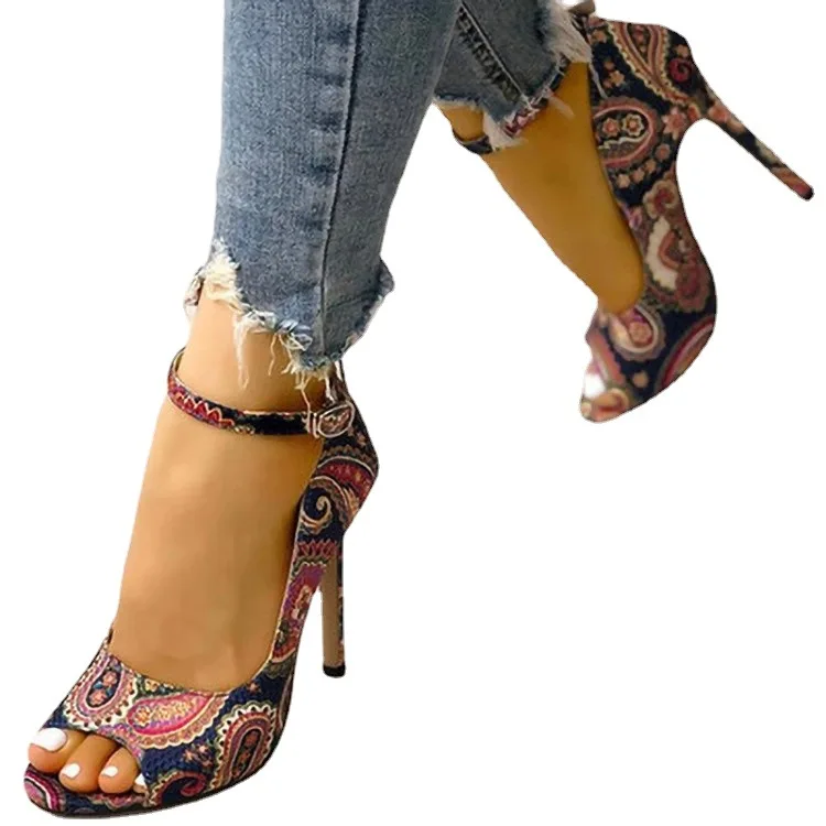 

Women's Sandals Female Gladiator Sandals Woman Summer High Heel Fashion Sandals Women Chunky Ladies Shoes Footwear Plus Size