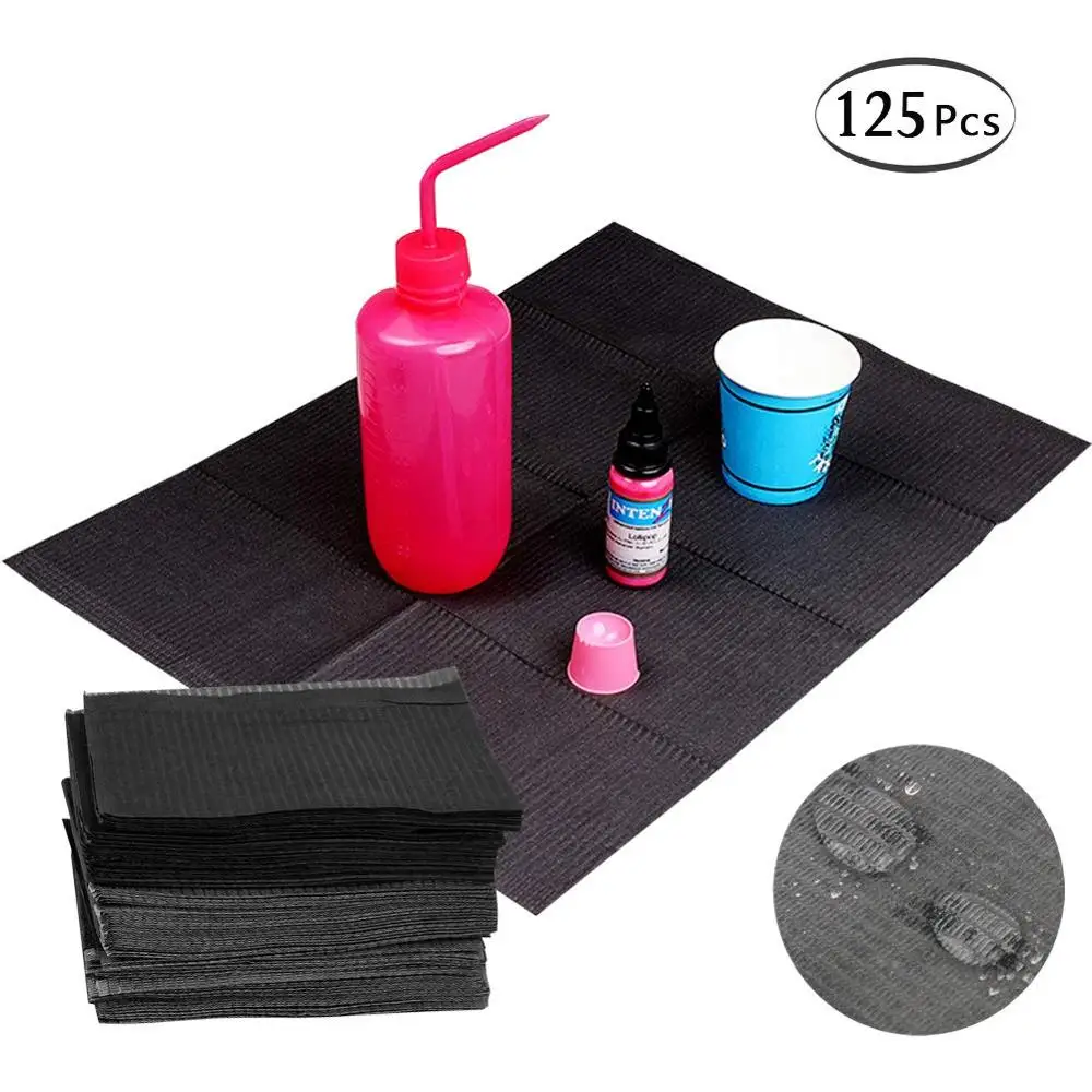 125 шт./пакет черная одноразовая водостойкая татуировка покрывала для стола