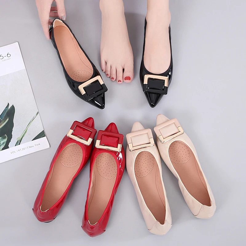 Летние новые модные тонкие туфли женские водонепроницаемые Мокасины с острым