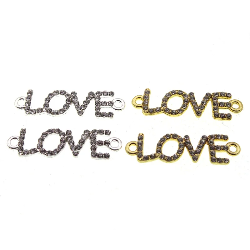 

Медные Подвески с надписью «Love», коннектор для изготовления ювелирных изделий, подходит для браслетов, ожерелий, фурнитура для подвесок «сд...