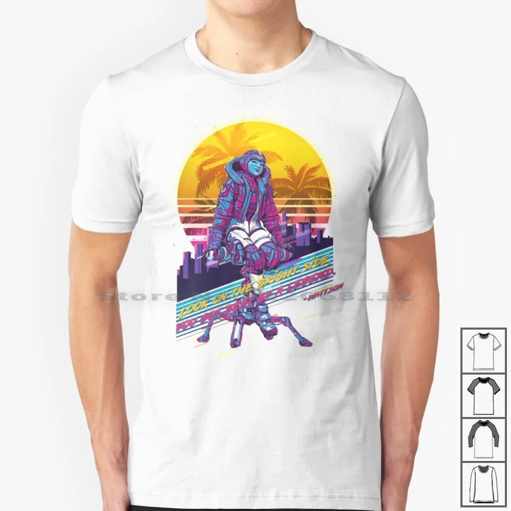 Футболка Apex Legends-Wattson в стиле ретро 80-х годов 100% хлопок одежда Legends 1950-х Майами и