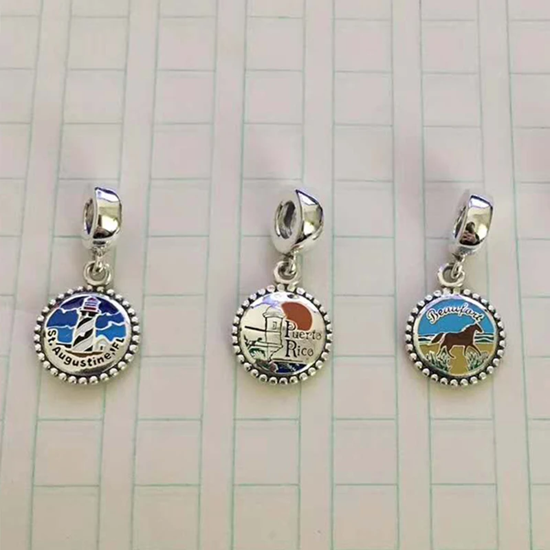 

2020 New Silver 925 St. Augustine, Fl.puerto Rico, Beaukant, I Hold Your Heart Forever Charm Diy Original Woman Jewelry Gift
