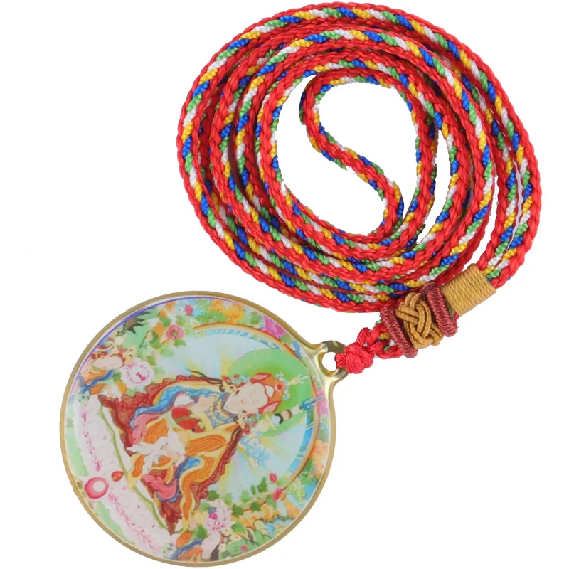 Guru падмасамбхава Будда статуя маленький танка тибетских Буддизм Медь Подвеска