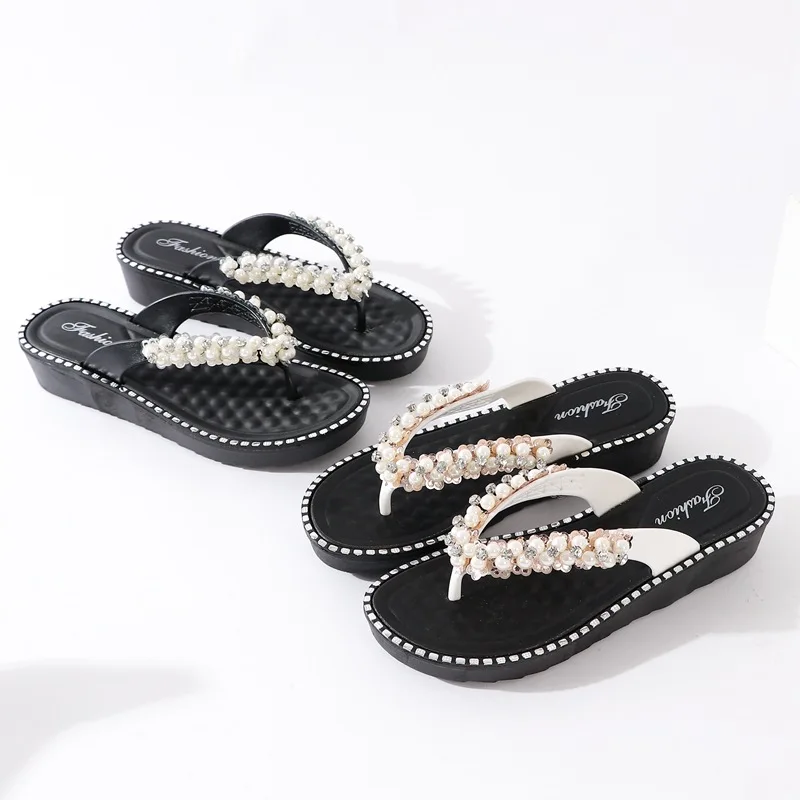 Шлепанцы женские на толстой подошве в Корейском стиле |