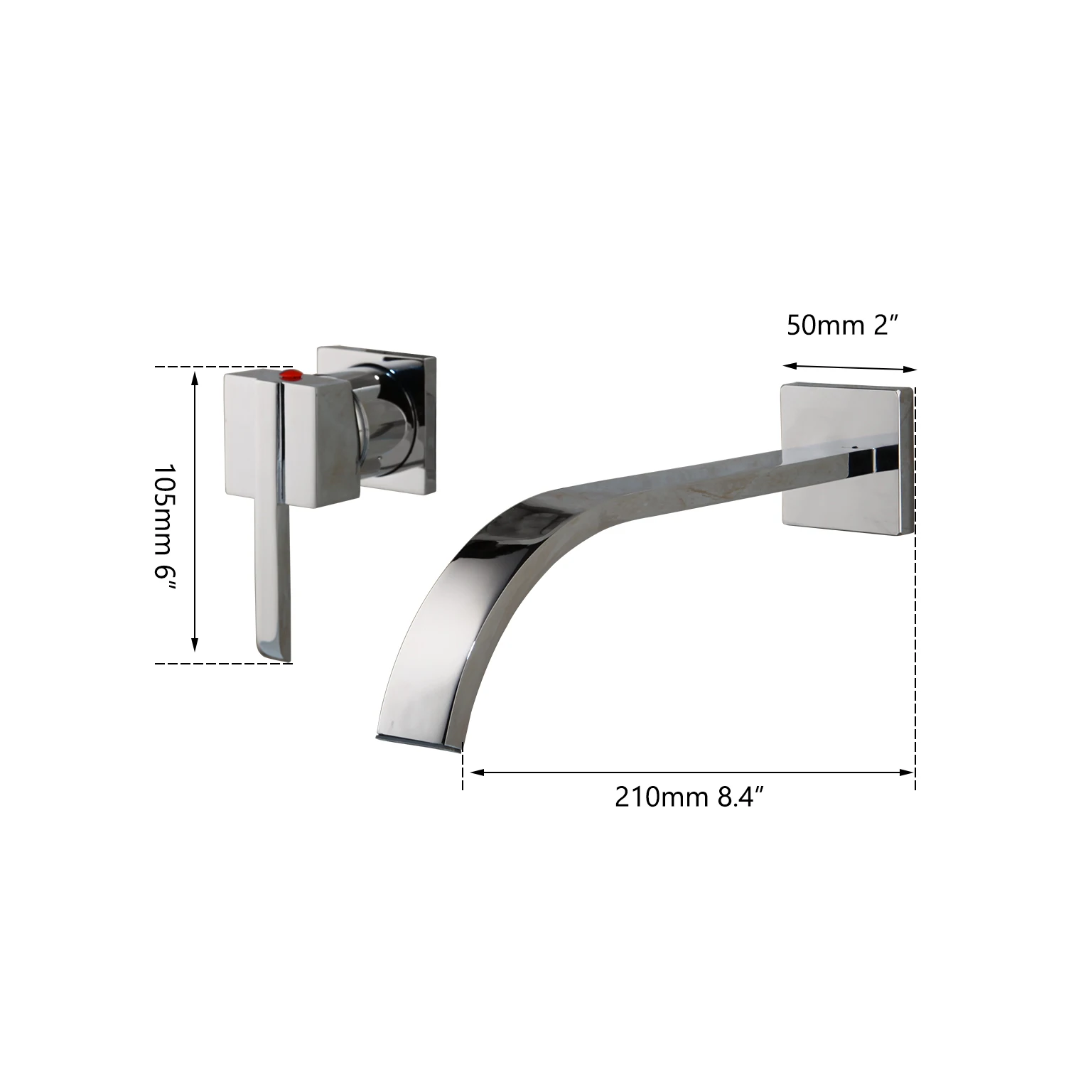 KEMAIDI смеситель для раковины в ванной комнате Водопад настенное крепление