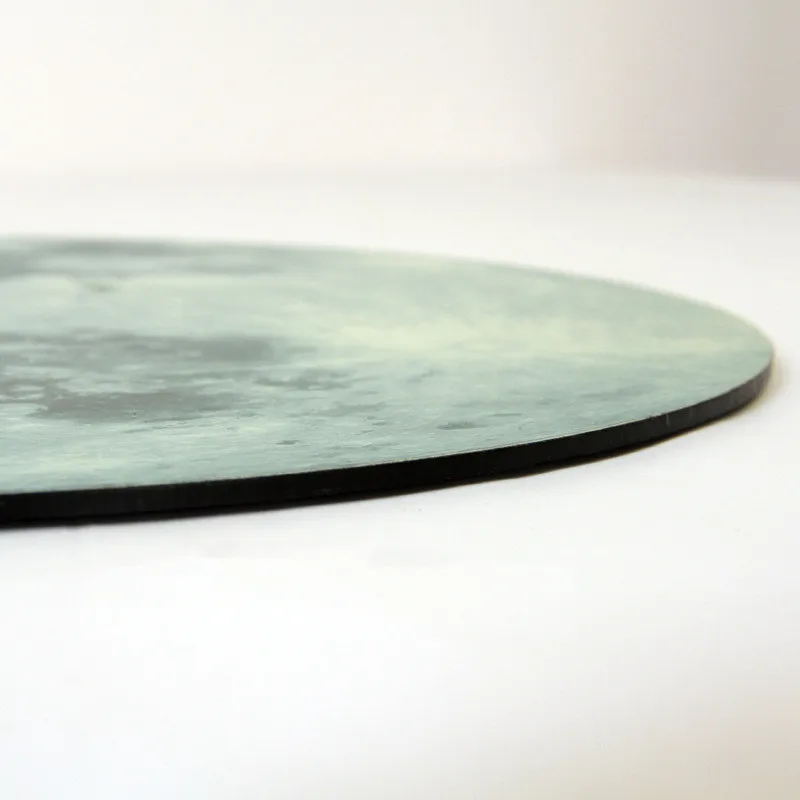 30 см креативные Светящиеся Настенные часы Луна водонепроницаемый ПВХ акриловый