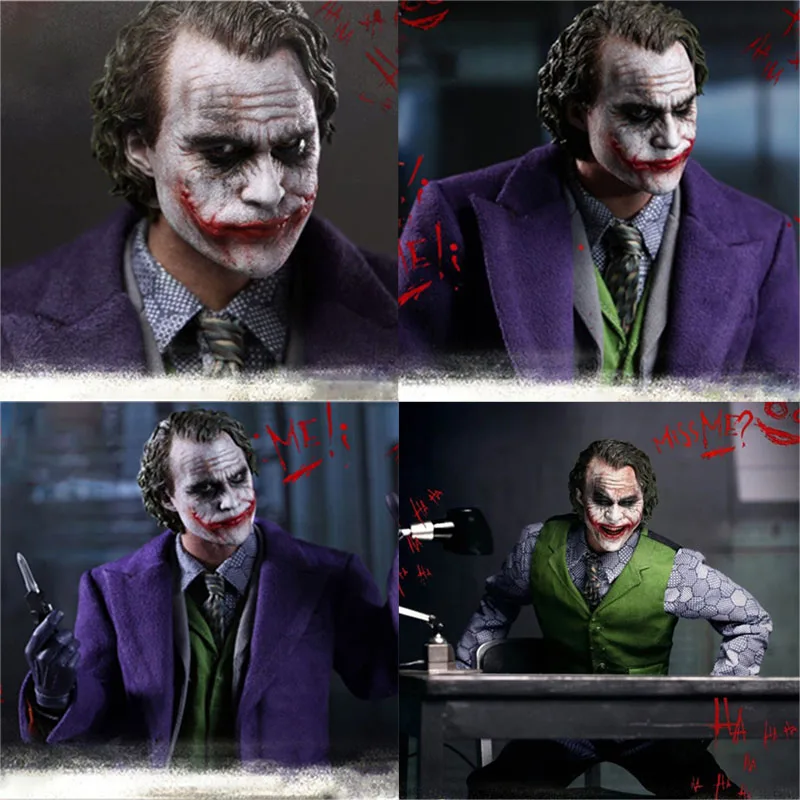 Джокер 30 см фигурки Бэтмена Темного рыцаря вариант Джокера настоящая одежда Ver.