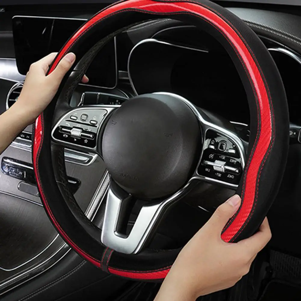 

Car Steering Covers Seamless Anti-slip Comfortable Grip Vehicle Black Steering Wheel Cover for SUV