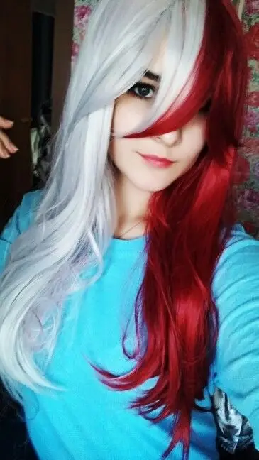 Женский Аниме Boku no My Hero academic Todoroki Shoto Genderbend костюм для косплея на Хэллоуин длинные