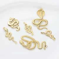 6pcslot zinc alloy cobra snake charms pendants for diy fashion jewelry making finding accessories