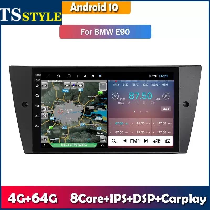 

Автомагнитола 2 Din на Android 10, видеоплеер для BMW E90, E91, E92, E93, 3 серии, мультимедиа, GPS-навигация, стерео, аудио, головное устройство