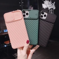slide camera lens protective phone case for iphone 11 pro xr x xs max 6 7 8 plus dustproof non slip soft tpu silicone back cover