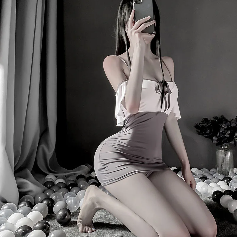 

Милая Дамская сексуальная ночная рубашка кружевная ажурная короткая юбка на бретельках ночная рубашка женское эротическое нижнее белье фо...