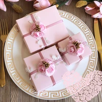 new creative gift box romantic style candy boxes wedding favors and pink gifts box party supplies baby shower paper sweet chocol