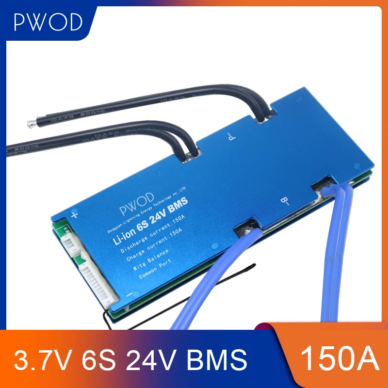 6S 24V BMS 100A 150A 180A 200A для литиевого аккумулятора 18650 pack Номинальный 3 7 V литий-ионный