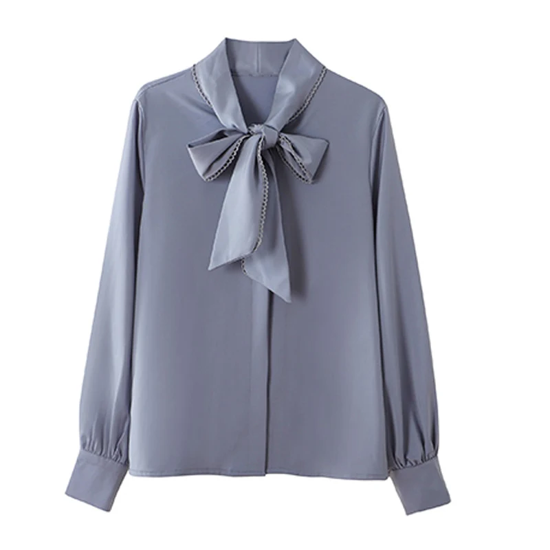 

Long Sleeve White Blouse Women Blouses Shirts Blusas Mujer De Moda 2021 Blouse Women Bow V-neck Chiffon Blouse Shirt Tops D398