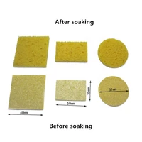 100pcs square round shape 6x6cm high temperature resistant sponge electric iron tip cleaning sponge rectangular cleaning sponge