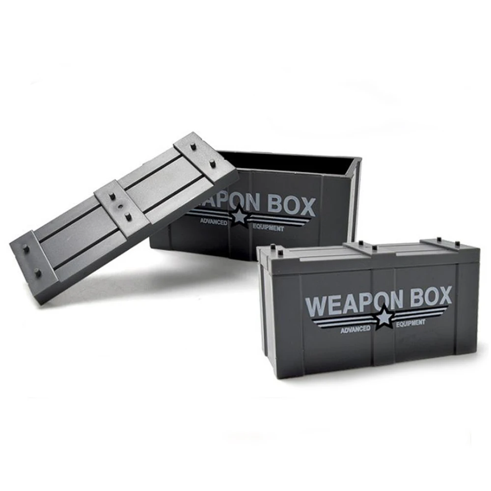 

10pcs/lot Bricks Weapon Box Case Military Series for Figures Soldiers Children Kids Educational DIY Block Toys Gift