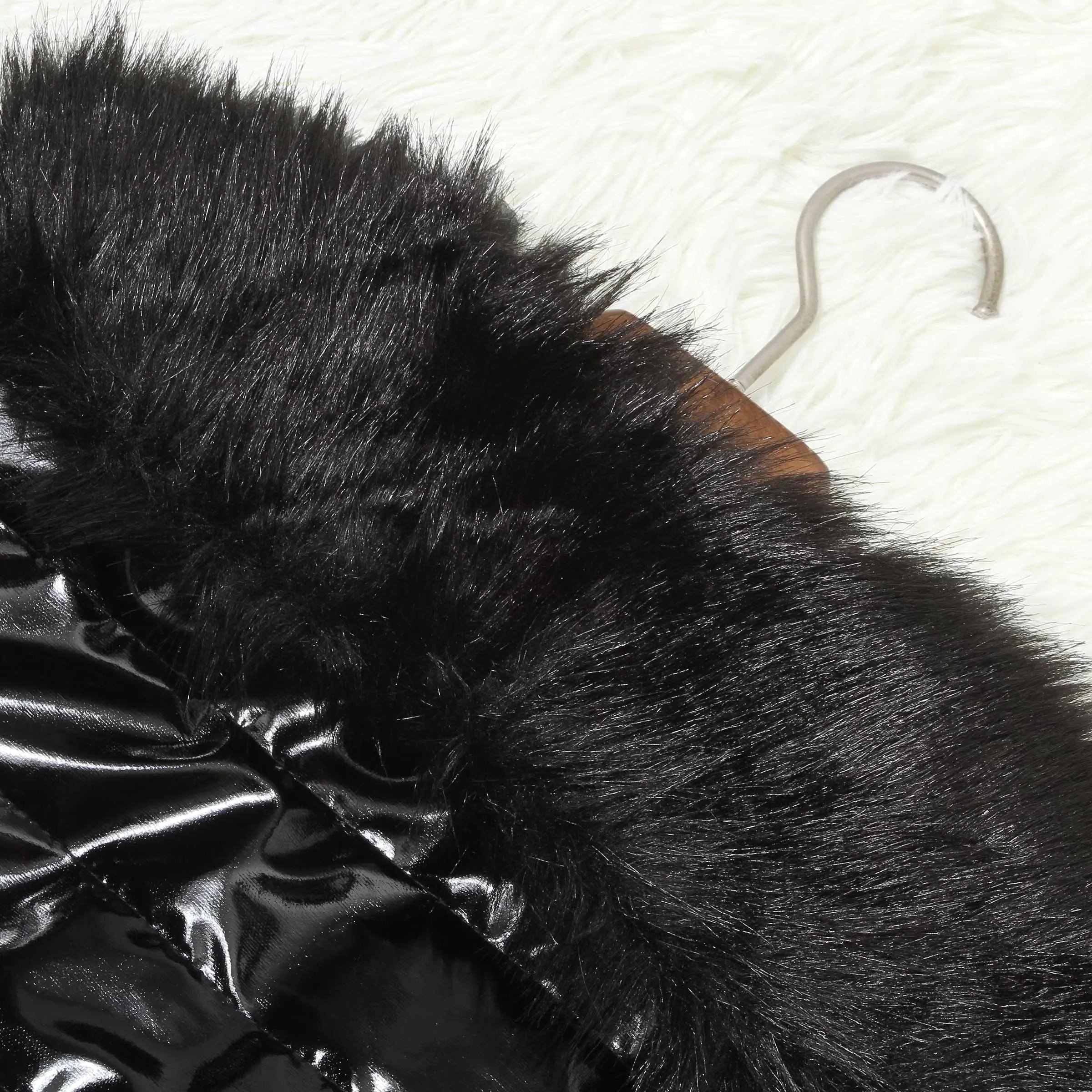 Зимние Куртки из искусственной кожи пальто для женщин теплые искусственный