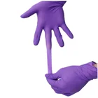 100 шт.компл. бытовые одноразовые механические перчатки для уборки, фиолетовые нитриловые лабораторные антистатические перчатки для дизайна ногтей