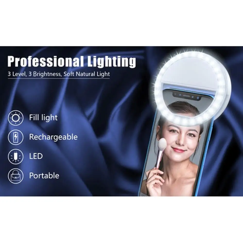 Универсальный беспроводной зарядки светодиодный светильник для селфи