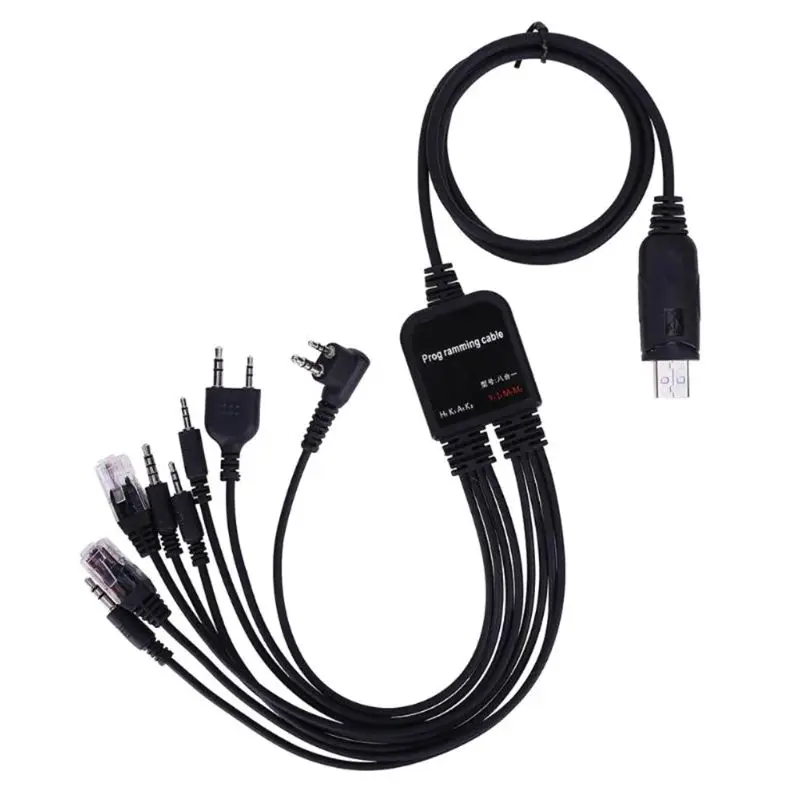 USB-кабель 8 в 1 для программирования Baofeng Motorola Kenwood TYT QYT несколько радиостанций 3 м/4