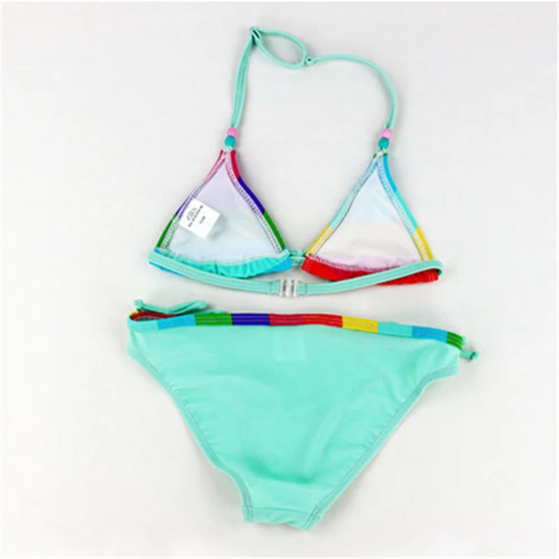 Комплект бикини для девочек 6 14 лет детский купальный костюм из 2 предметов