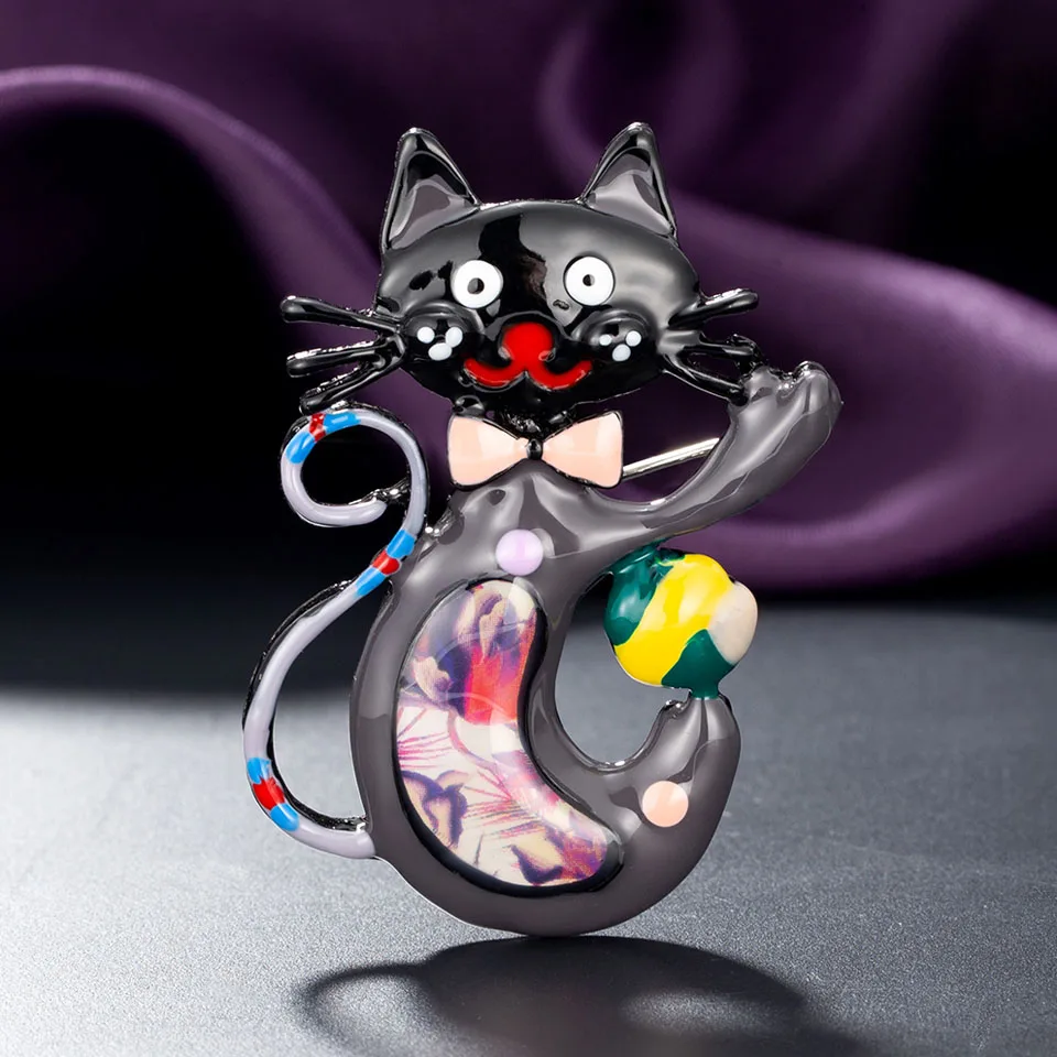 Женская Брошь в виде кошки форме животного