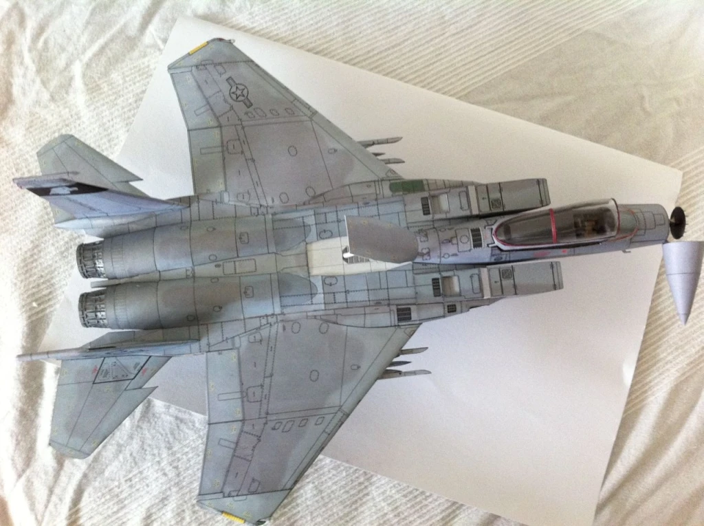 Harlin Version F 15C Fighter 3D Paper Model DIY|Картонные конструкторы| |