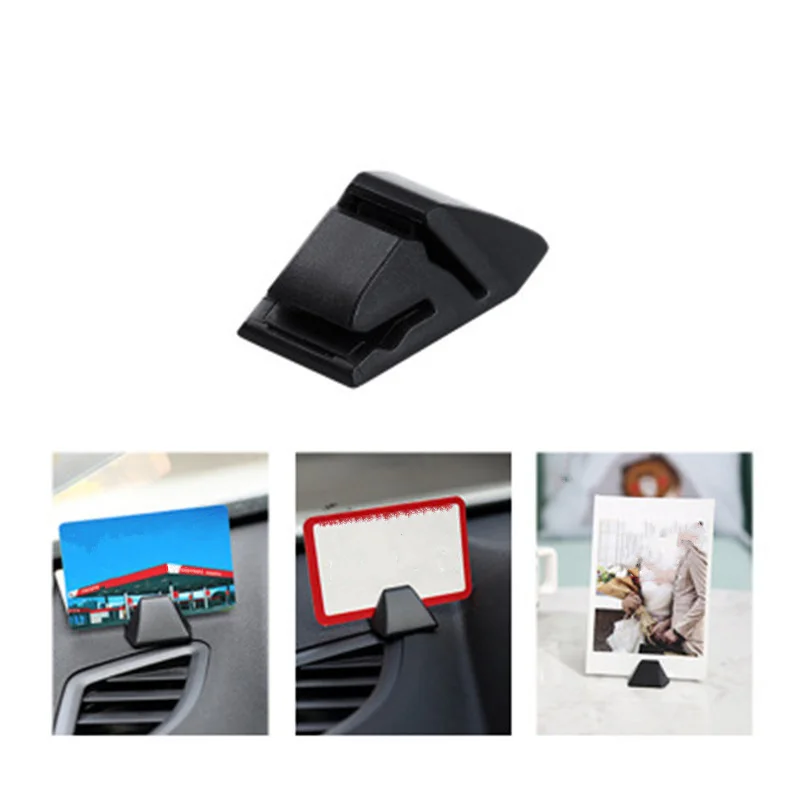 

Mini Black Car Bill Clip ABS Automobile Credit Card Fixed Base Vehicle Storage Folder Temporary Parking Card Clip Auto Styling