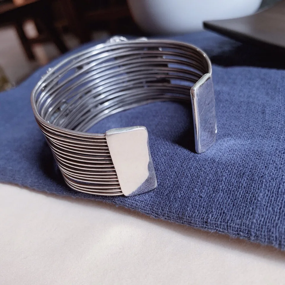 Женский Открытый браслет из серебра 925 пробы в этническом стиле | Украшения и