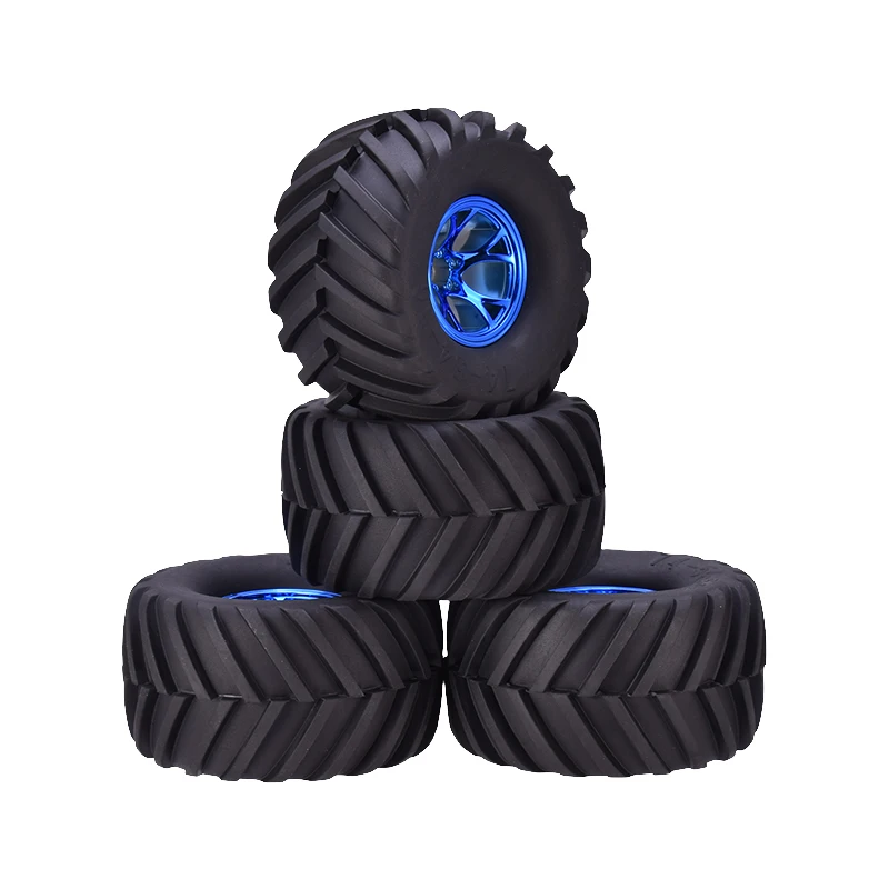AUSTAR 4PCS AX-3003 135mm Tyre Rubber Tire Wheel Plastic Rim Hub for 1/10 RC Bigfoot HSP HPI Monster Truck Model Spare Parts | Игрушки и
