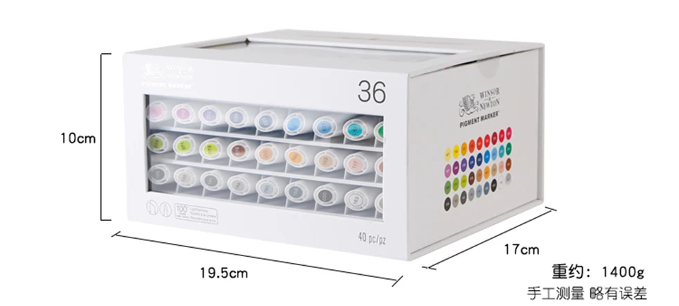 Winsor& Newton высококачественный пигментный Маркер 6 цветов Набор для профессионального графического художника одежды дизайн художника поставки