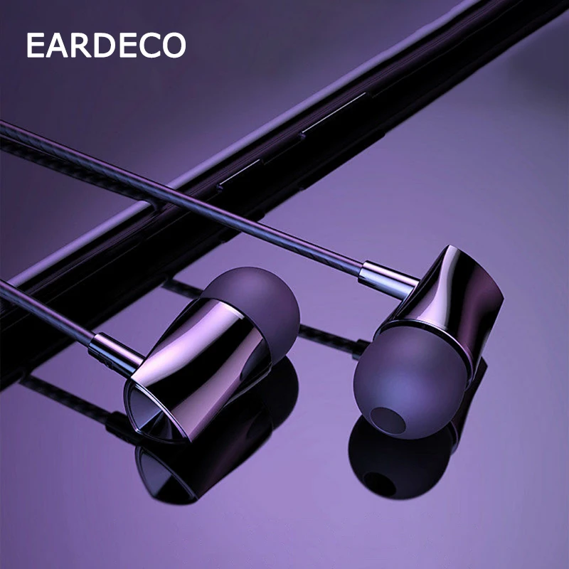 Проводные наушники вкладыши EARDECO 3 5 мм спортивные стереонаушники с супер басами