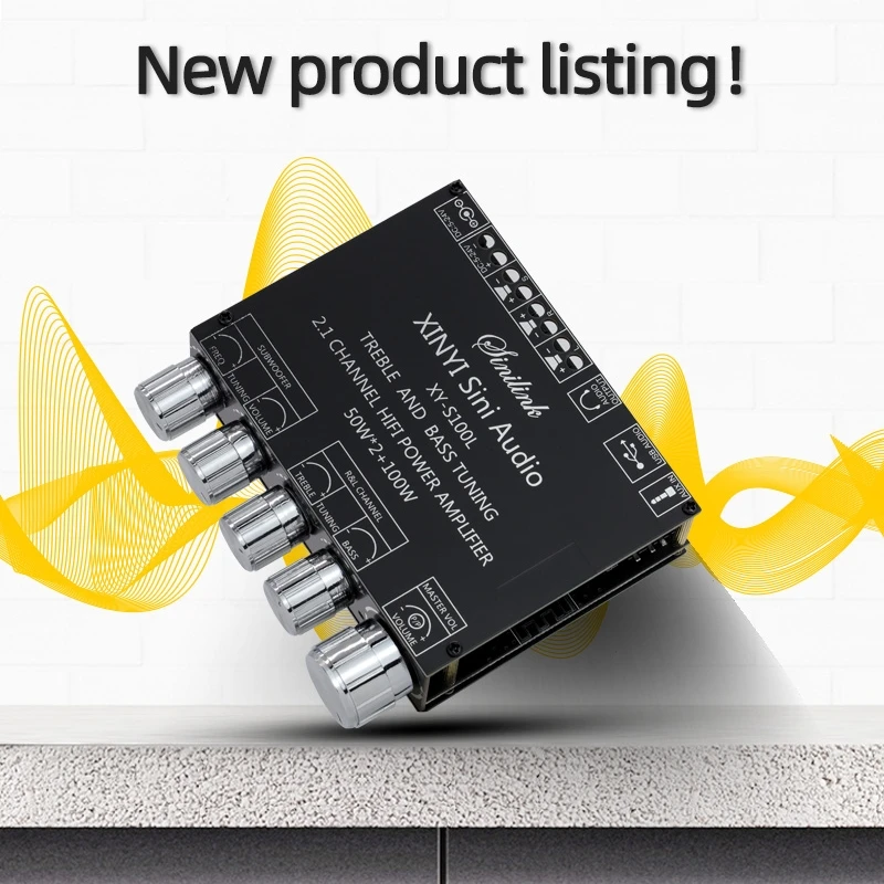 HIFI TPA3116D2 Bluetooth 5 0 панель усилителя сабвуфера 50 Вт x2 + 100 2 1 каналов стерео динамик