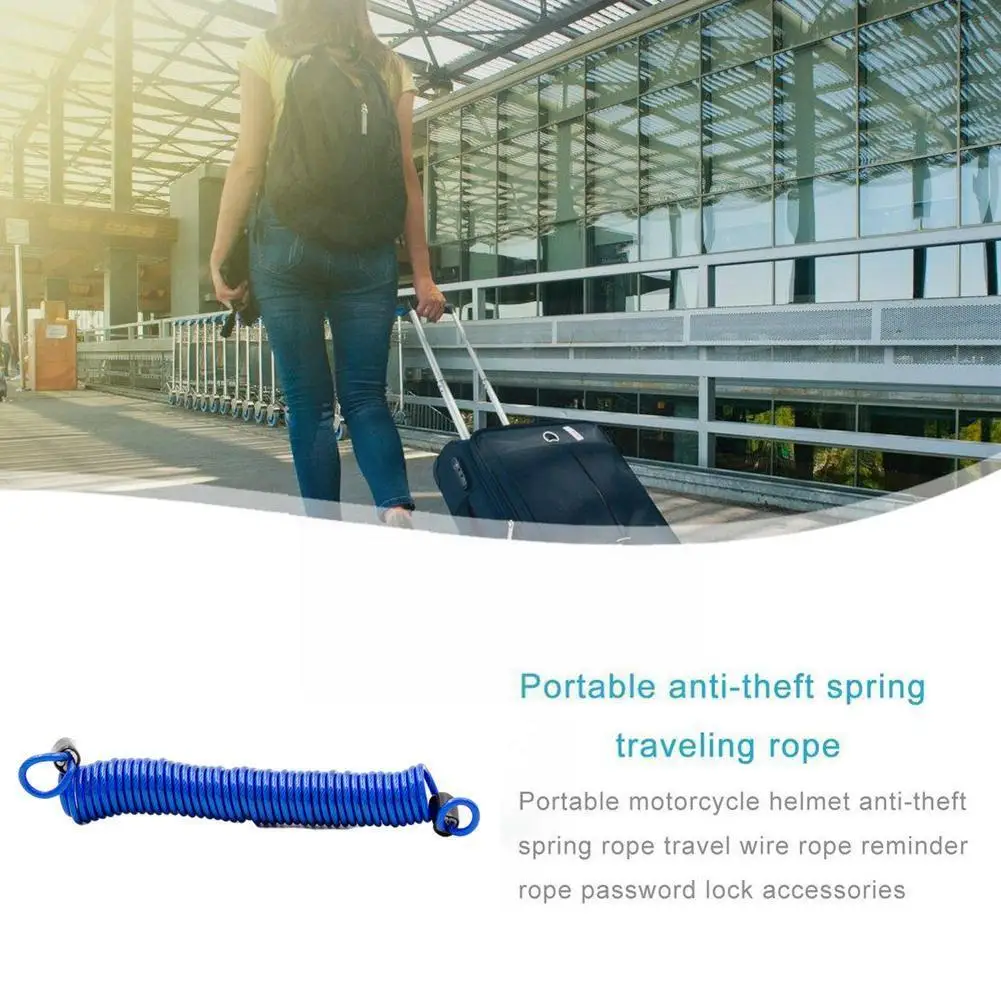 

1Pc 2.5M Bike Spring Cable Lock Anti-Theft Rope Alarm Protection Disc Reminder Bicycle Theft Lock Security Motorcycle B7T0