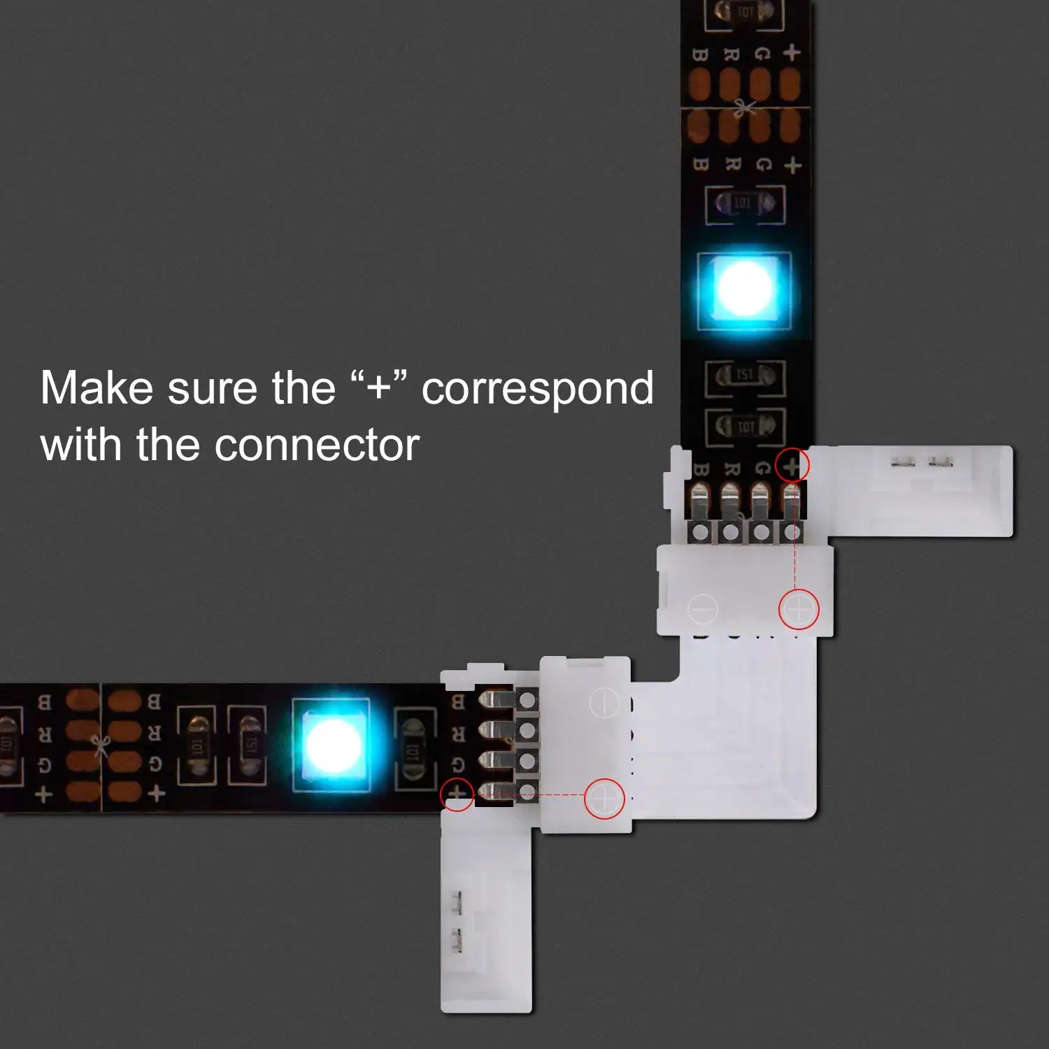 L Shape 4 Pins Connector 10-pack JACKYLED 10mm Right Angle Corner Solderless 12V 72W Clip for 3528/5050 SMD RGB | Лампы и освещение