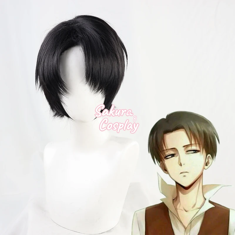 Атака Титанов Леви Аккерман Косплей короткий черный костюм термостойкие