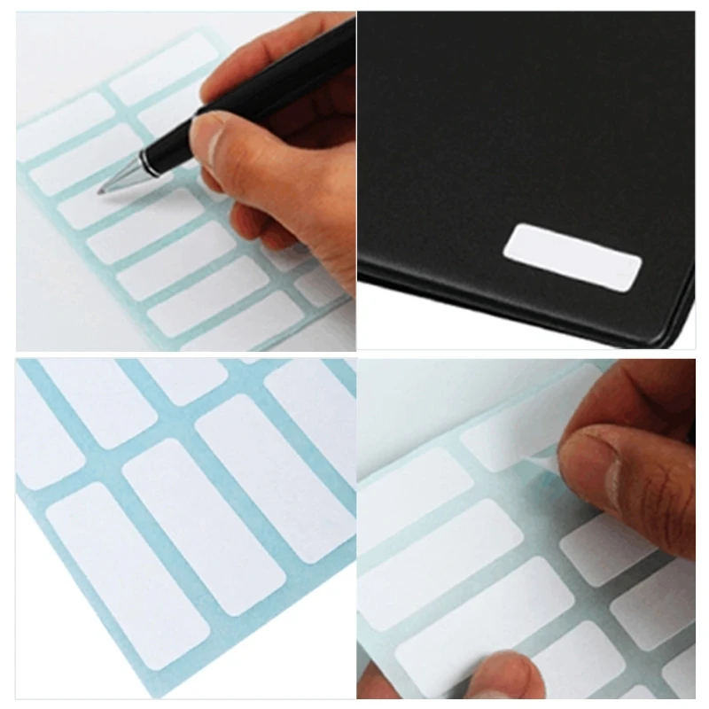 

12 Sheet Self Adhesive Sticky White Label Blank Stickers Note Tags Crafts