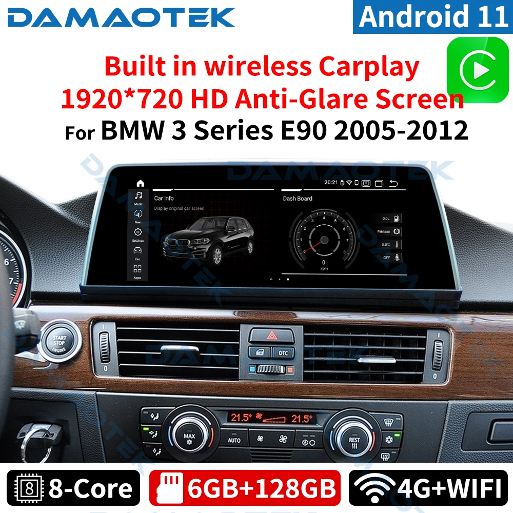 DamaoTek Android 11.0 10.25 Inch 6GB 128GB Inch Car Radio Stereo GPS for BMW 3 Series E90 E91 E92 E93 Wirless Car Navigation IPS DamaoTek Android 11.0 10.25 Inch 6GB 128GB Inch Car Radio Stereo GPS for BMW 3 Series E90 E91 E92 E93 Wirless Car Navigation IPS