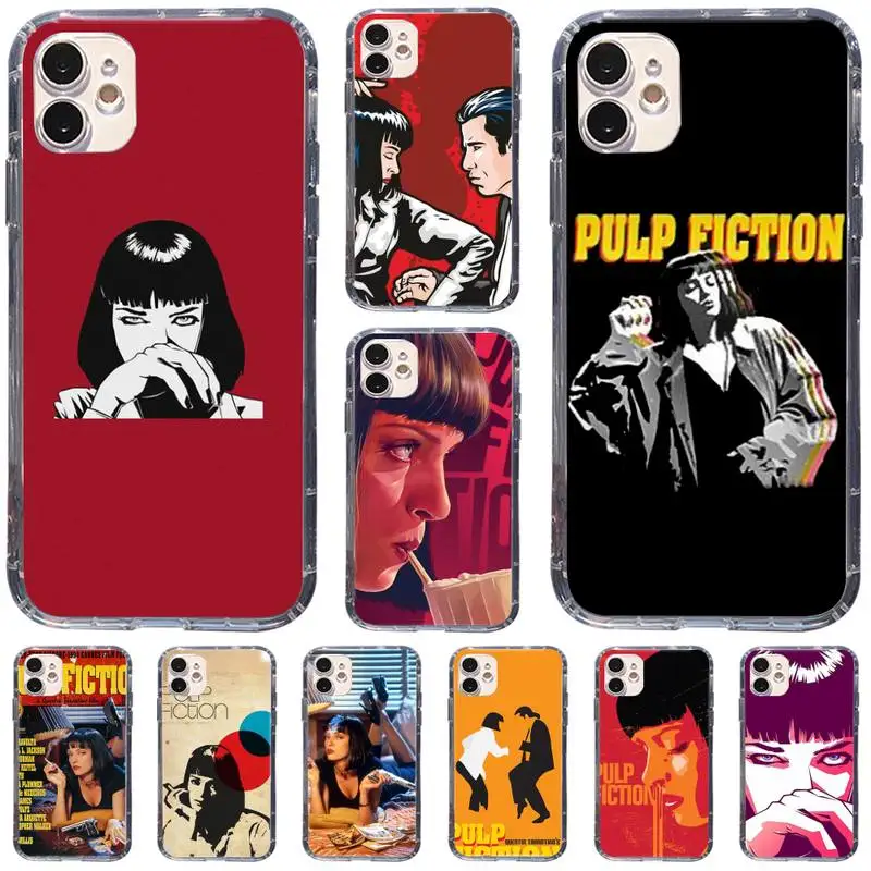 

PULP FICTION MOVIE POSTER Soft Phone Cases Transparent Case For Iphone 11 12 Pro Max