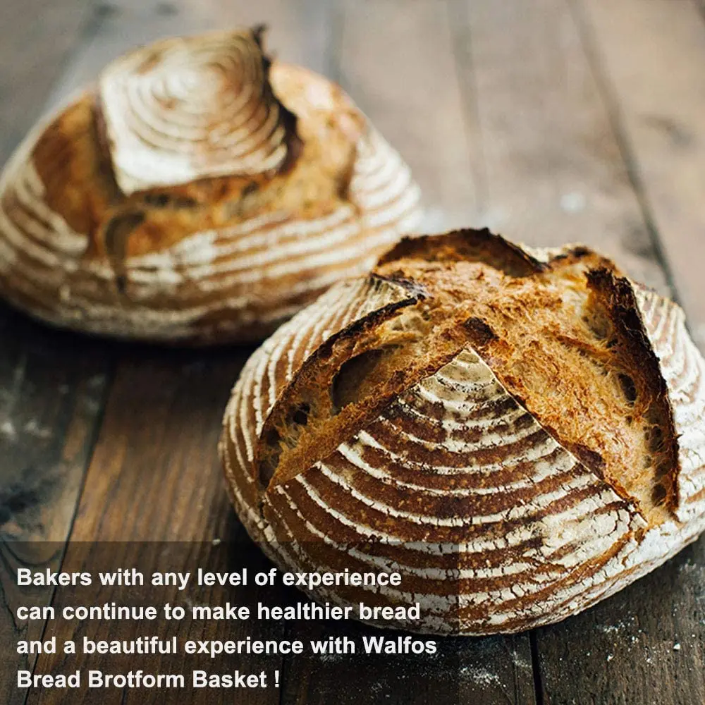 Круглый баннетон Walfos 10 дюймов корзина для хлеба во французском стиле из 100%