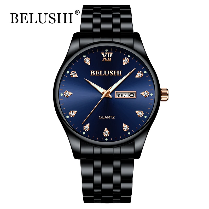 

Montre New Fashion Men's Watches Luxury Brand Rhinestone Waterproof Watch Men Quartz Wrist Watches Wens 2019 relojes para hombre