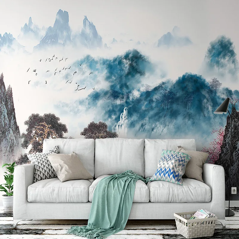 

Custom Mural Wallpaper 3D Landscape Painting Nature Scenery Fresco Living Room TV Sofa Study Classic Background Wall Stickers