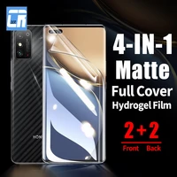 4in1 matte hydrogel film for huawei p30 p40 p50 nova 9 pro back film honor 60 30 50 10 20 lite x20 x30 magic 3 screen protector