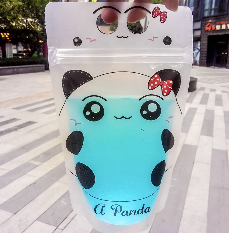 HARDIRON 100 шт. креативные одноразовые для напитков с изображением смайлика пакеты