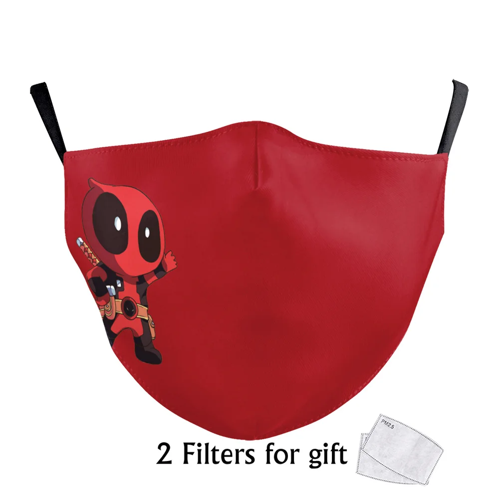 Моющиеся маски из ткани с мультяшным принтом Disney многоразовые для лица косплея