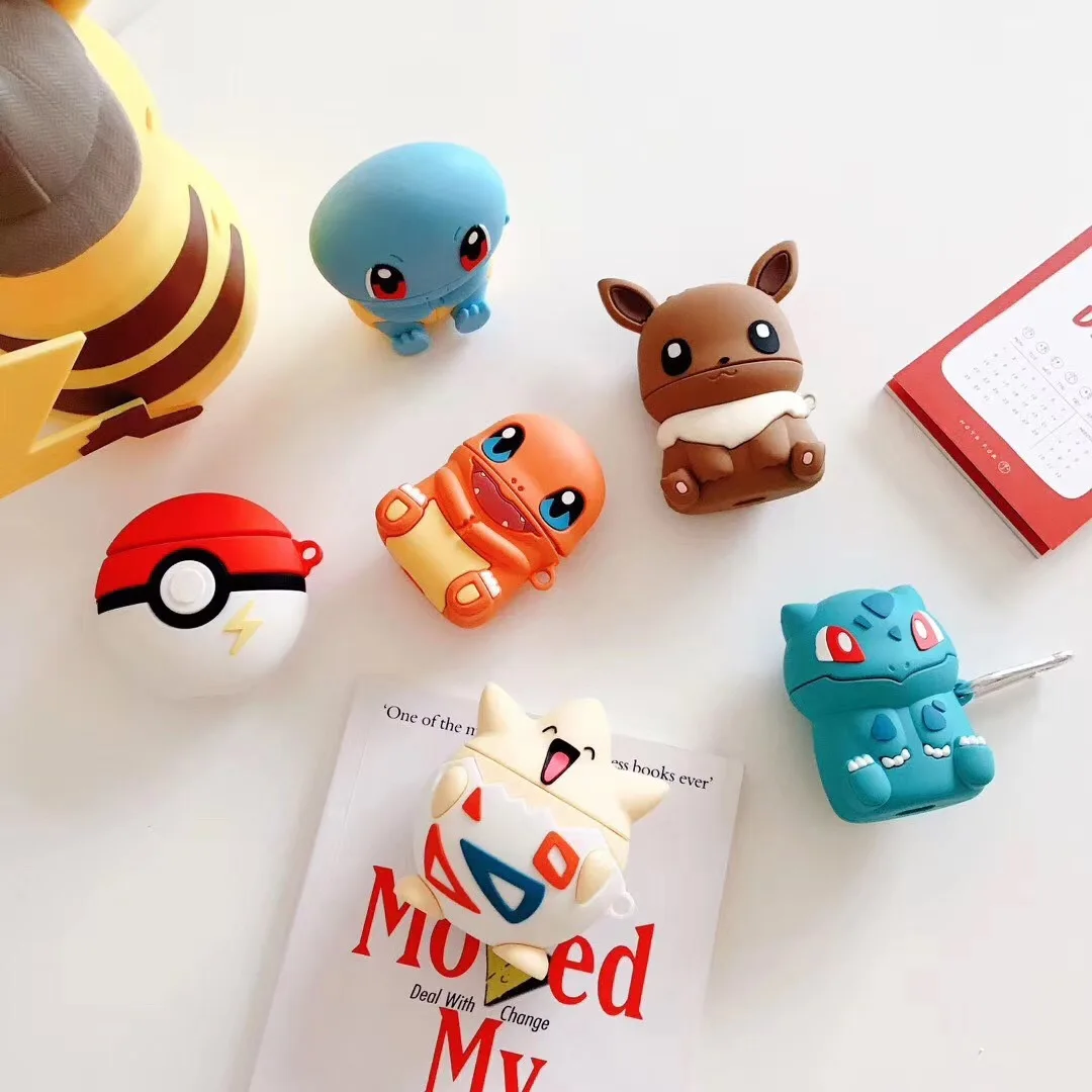 Силиконовый противоударный чехол для наушников Pokemon Kawaii Pikachu AirPods Pro модный