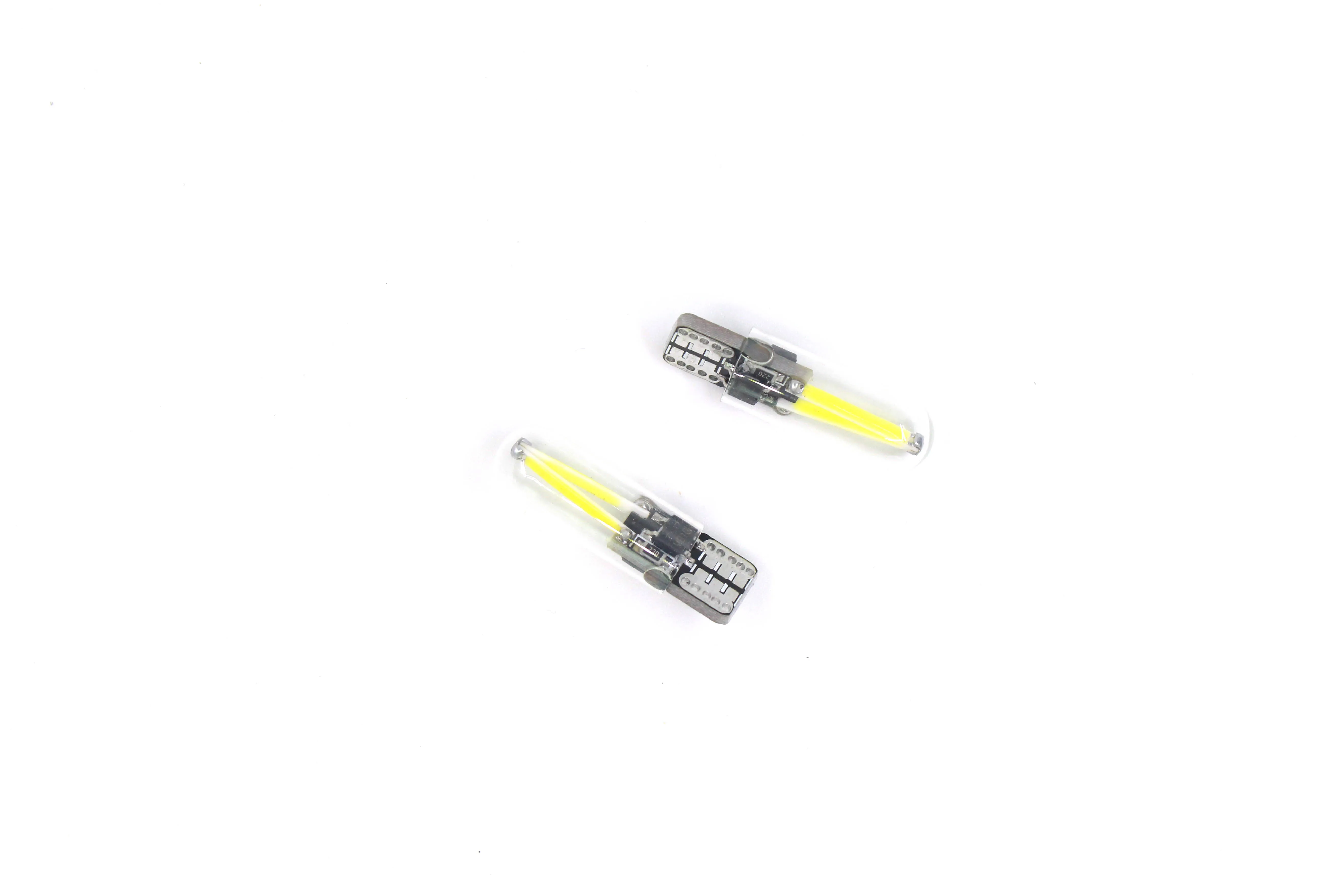 10 шт. очень яркий светодиодный купольная лампа T10 COB W5W Стекло светильник 12V